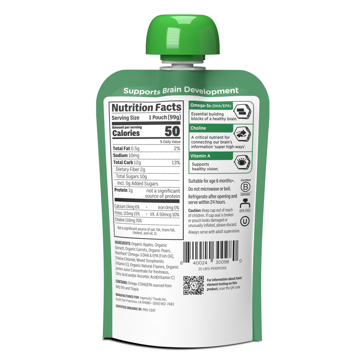 Organic Apple Spinach Pear
