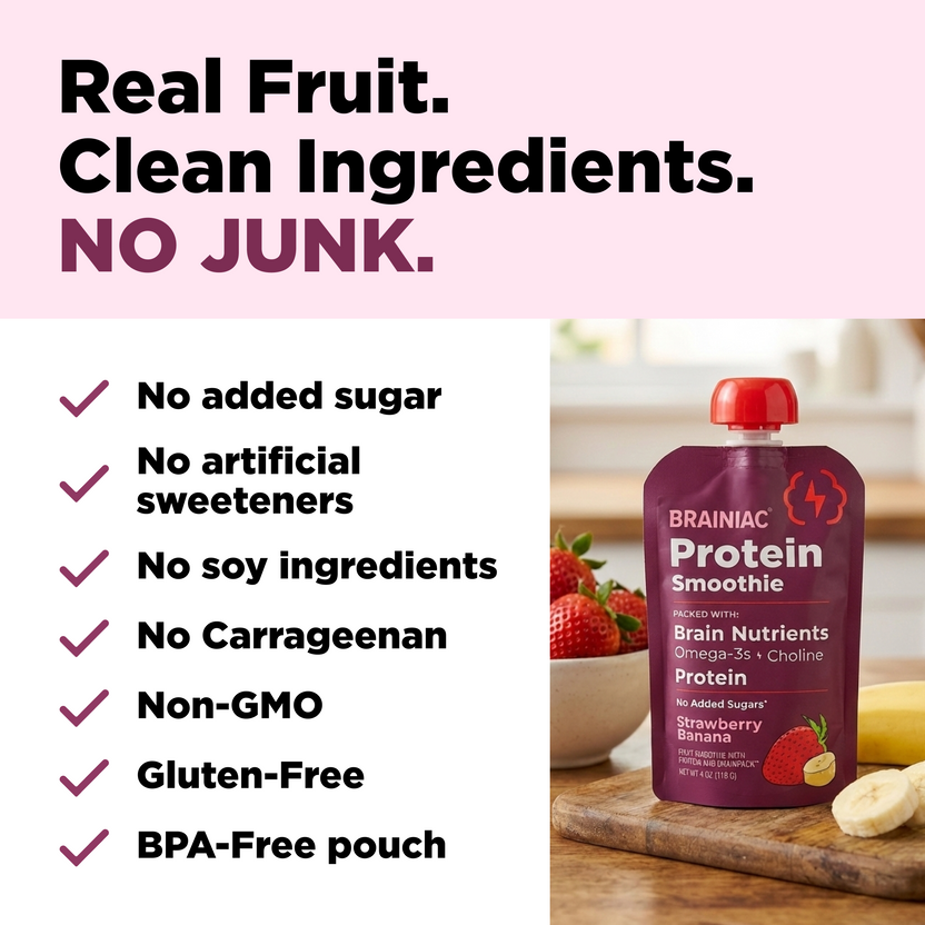 Strawberry & Banana Protein Smoothie – Brainiac®
