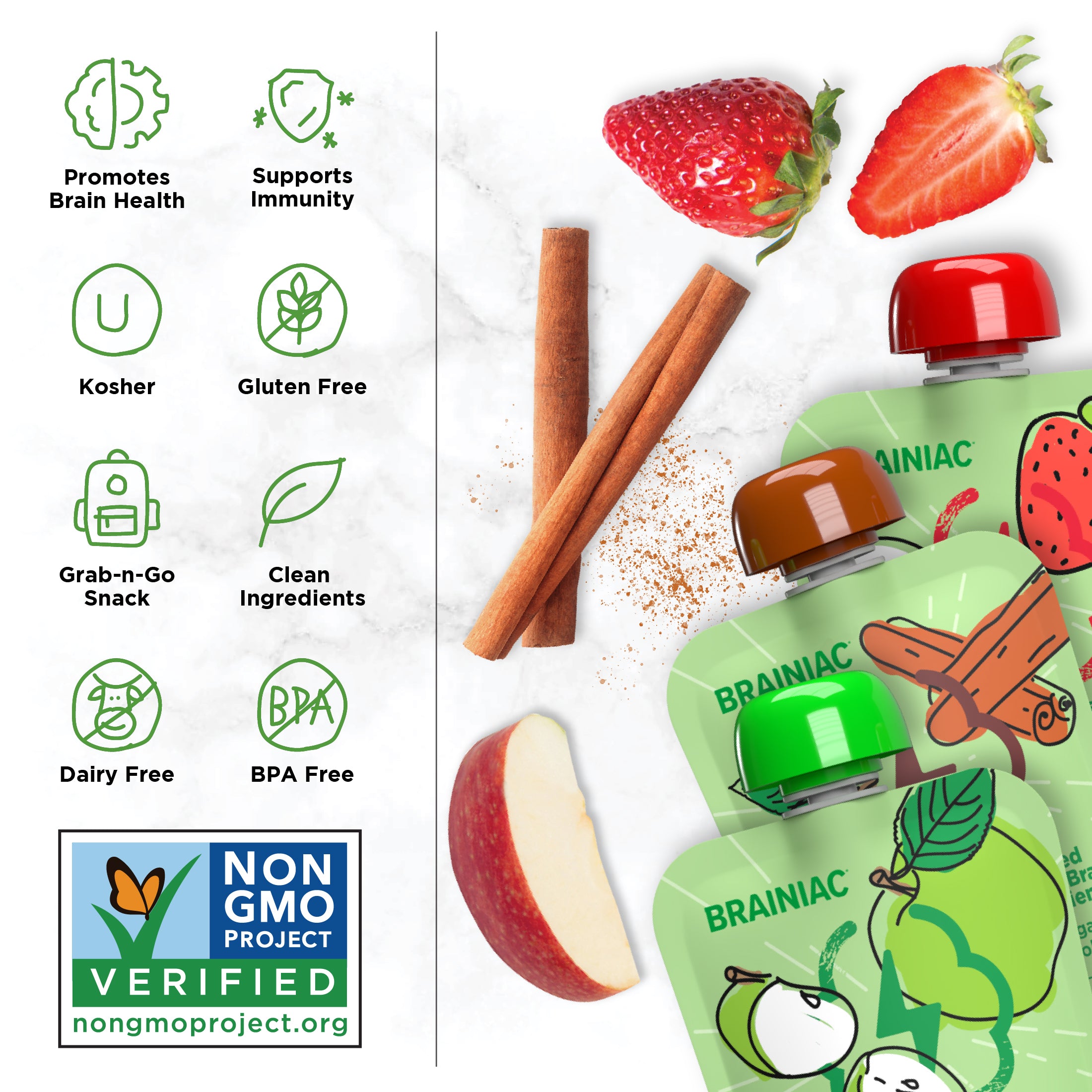 BABY アップル　リボンコーム　エンジ　林檎 Applesauce Variety Pack