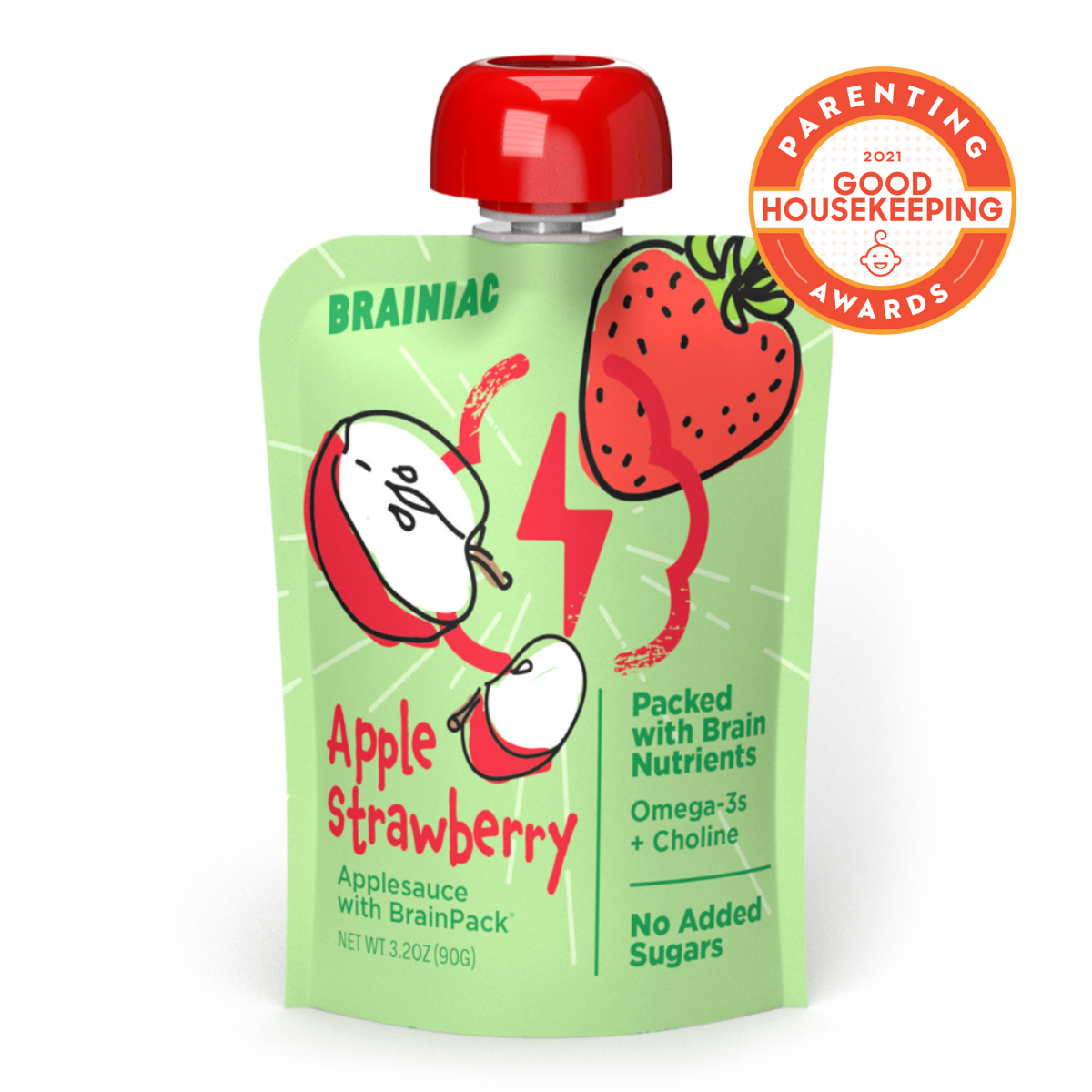 Strawberry applesauce pouch 